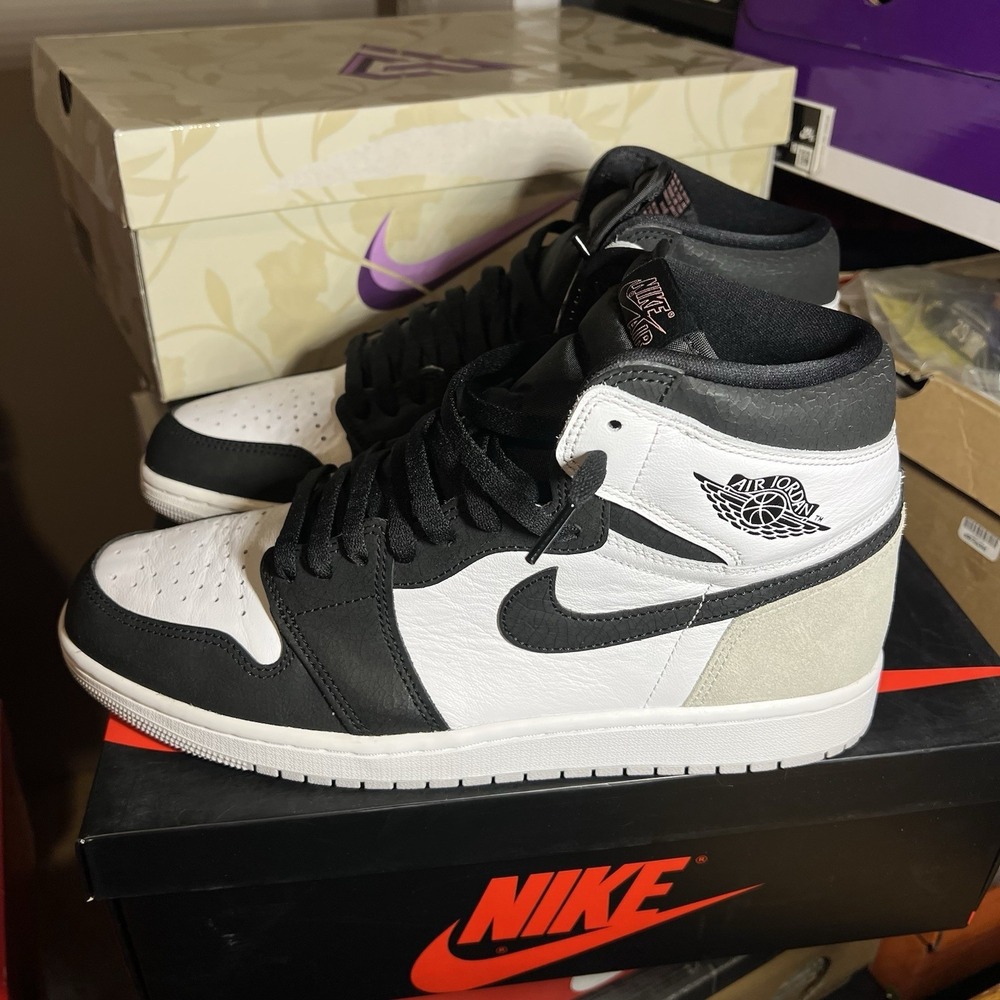 Size 11.5 - Jordan 1 Retro OG High Stage Haze Grey White‎ Black (555088-108)